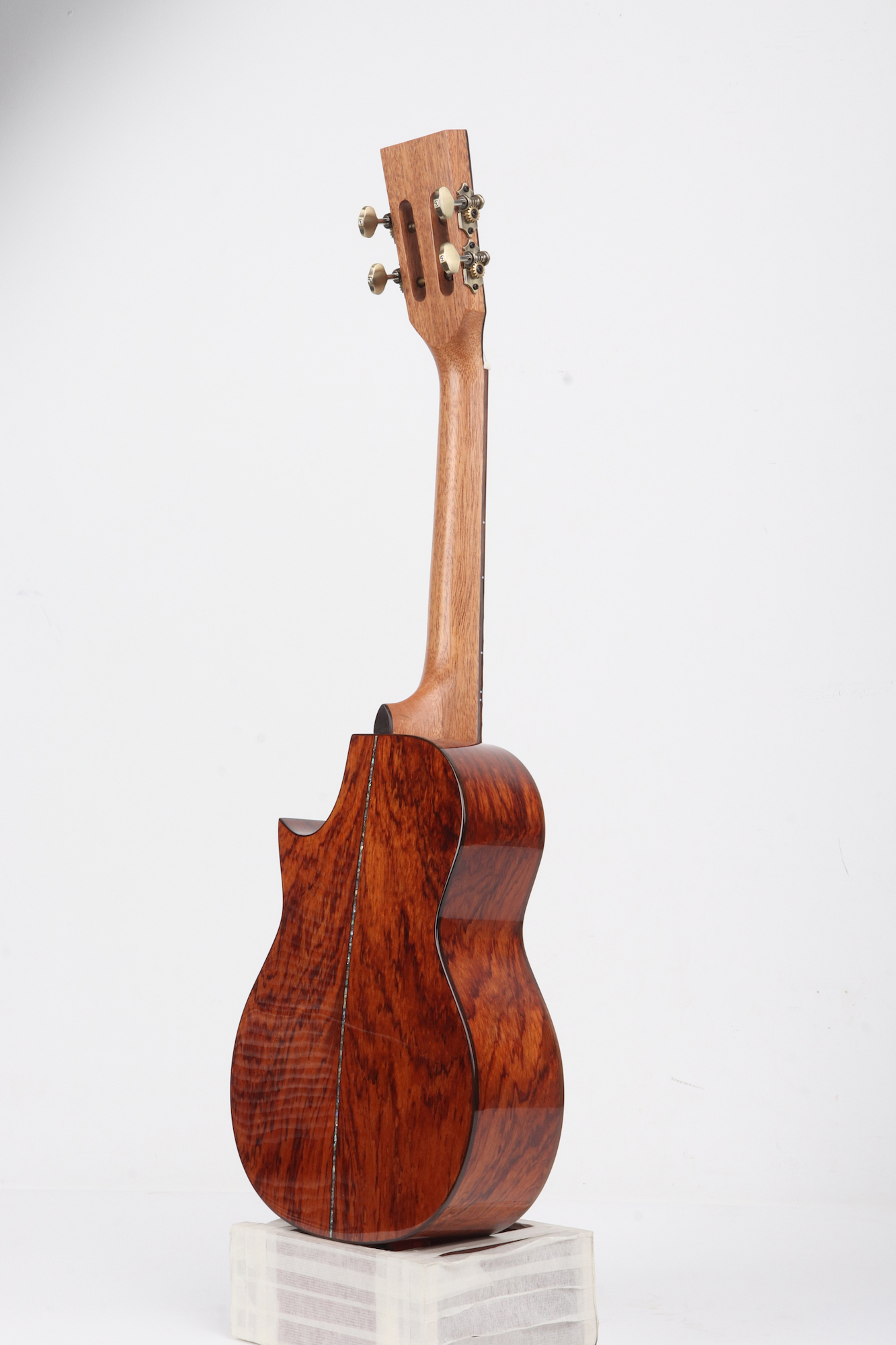 Padauk wood ukulele cutaway